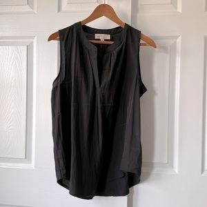 Black Philosophy Sleeveless Blouse — L